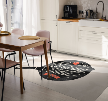 Matlagningstiden njuta Vinylmatta Kök - Tenstickers