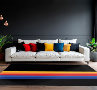 Minimalist striped accent vinlymatta randiga - Tenstickers