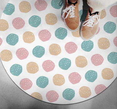 Minimalistiska prickar i vinylmatta - Tenstickers