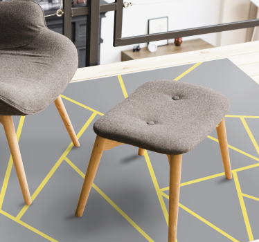 Modernt gult och grått Vinylmatta geometrisk - Tenstickers