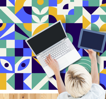 Moderna färgglada mönster samtida mattor - Tenstickers