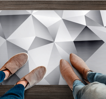 Monokromt geometriskt mönster Vinylmatta geometrisk - Tenstickers