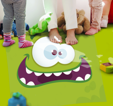 Monster grön vinyl matta barn vinyl matta - Tenstickers