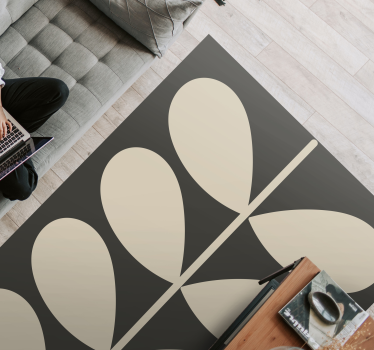 Mörk orla kiely samtida matta - Tenstickers