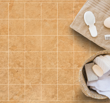 Naturlig beige look Vinylmatta steneffekt - Tenstickers