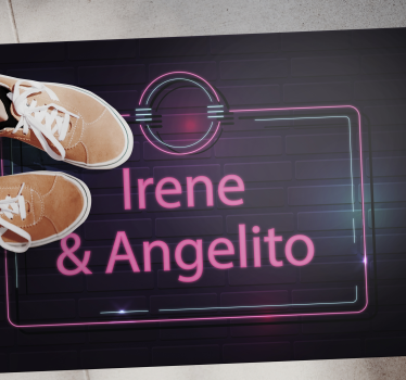 Neon parnamn Vinylmatta Ungdom - Tenstickers