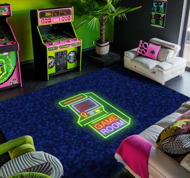 Neon spelrum skräddarsydda mattor - Tenstickers