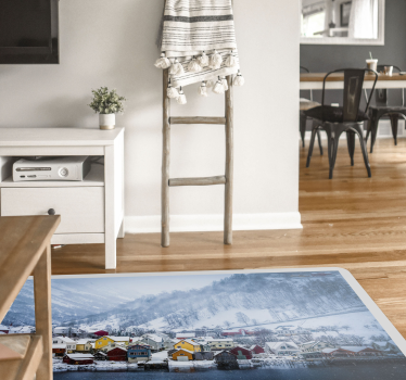 Norge fjord vinter natur matta - Tenstickers