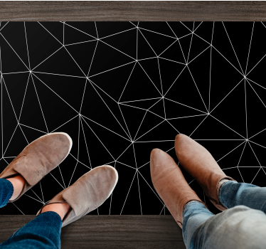 Oregelbundna trianglar med vita linjer geometrisk matta - Tenstickers