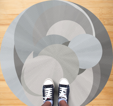 överlappande cirklar illusion Vinylmatta geometrisk - Tenstickers