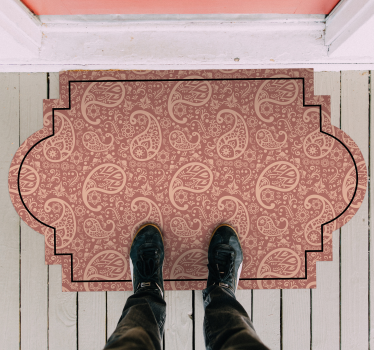 Paisley mönster entré vinyl matta - Tenstickers