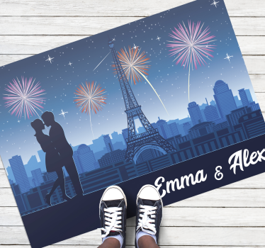 Parisisk romantik Vinylmatta namn - Tenstickers
