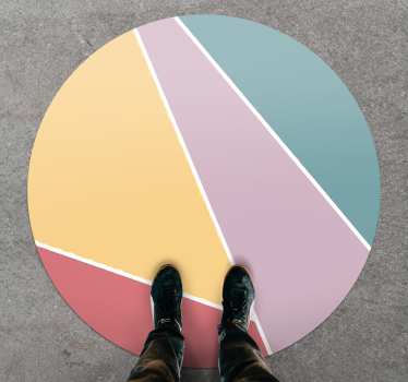 Pastellfärgad cirkulär matta - Tenstickers