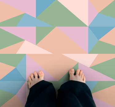 Pastelltrianglar Vinylmatta geometrisk - Tenstickers