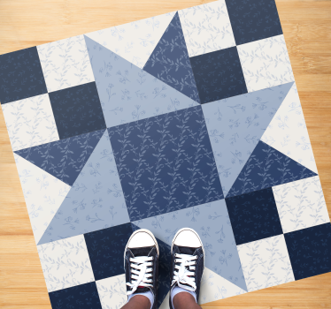 Patchwork stjärnmönster Vinylmatta geometrisk - Tenstickers