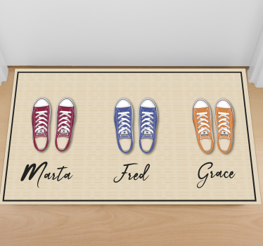 Kollektion av specialdesignade sneakers Vinylmatta foajé - Tenstickers