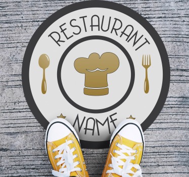 Personnaliserat restaurangnamn personlig vinylmatta - Tenstickers