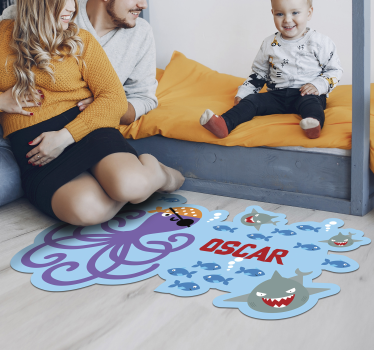 Pirat bläckfisk djur vinyl matta - Tenstickers