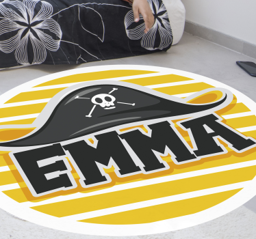 Pirat-tema Vinylmatta namn - Tenstickers