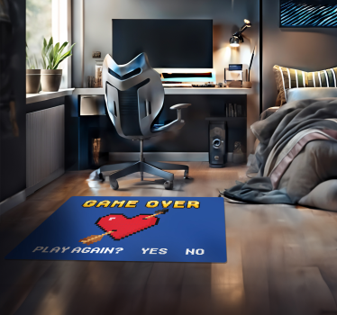 Pixelerat hjärta Game Over vinylmattor - Tenstickers