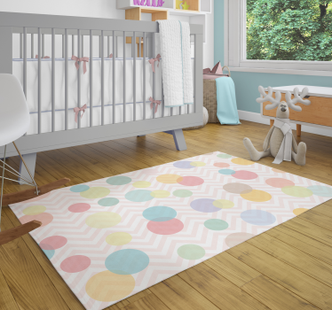 Prickar pastellfärger nyanser baby vinyl matta - Tenstickers