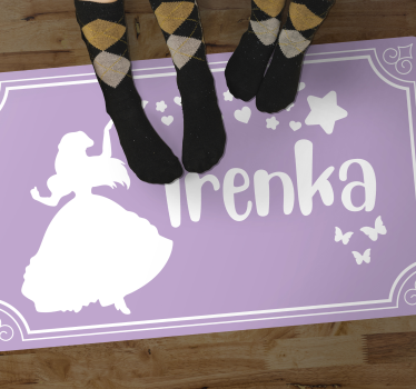 Magisk prinsessa med namn Andra Vinylmattor - Tenstickers