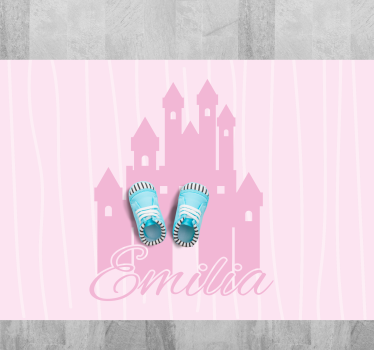 Prinsesslott Vinylmatta namn - Tenstickers
