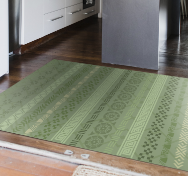Pussel stämpel effekt på grönt mosaik vinylgolv - Tenstickers