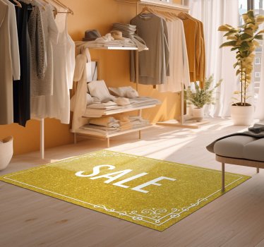 Rea gyllene glitter konsistens Vinylmatta Rektangel - Tenstickers