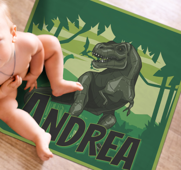 Realistisk dinosaurie bakgrund personlig matta - Tenstickers