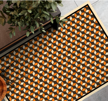 Retro geometriska mönster i 3d effekt mattor - Tenstickers