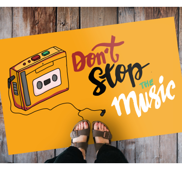 Retro kassetttema Vinylmattor med fraser - Tenstickers
