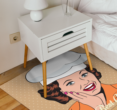 Retro köksmatta Vinylmattor med fraser - Tenstickers