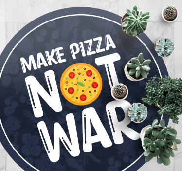 Roliga citat gör pizza skräddarsydda mattor - Tenstickers