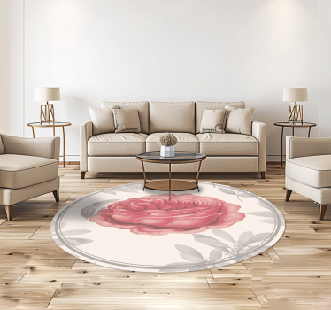 Rosa ros vinylmatta vardagsrum - Tenstickers