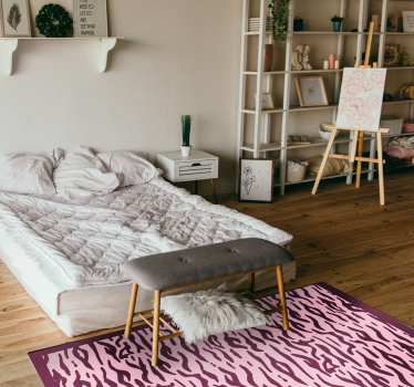 Rosa tiger tryck matta djur tryck - Tenstickers