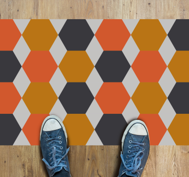 Sexkantigt mönster Vinylmatta geometrisk - Tenstickers