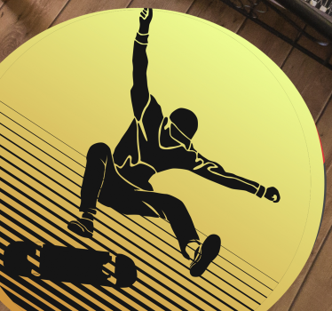 Skateboard silhuett tonårsmattor för sovrum - Tenstickers