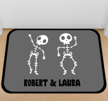 Skelettduo Vinylmatta namn - Tenstickers