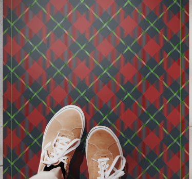 Skotsk tartan retro matta - Tenstickers