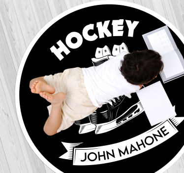 Skridsko ishockey personlig vinylmatta - Tenstickers