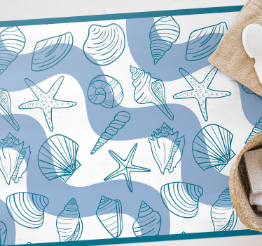 Snäckskal mönster djurmatta - Tenstickers
