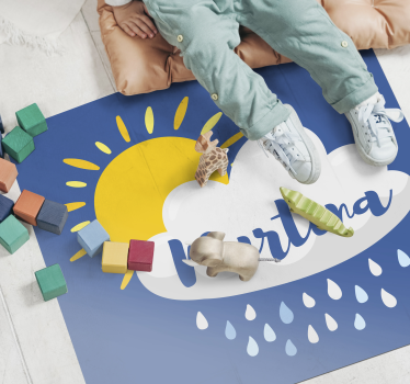 Regnigt moln med namn Andra Vinylmattor - Tenstickers