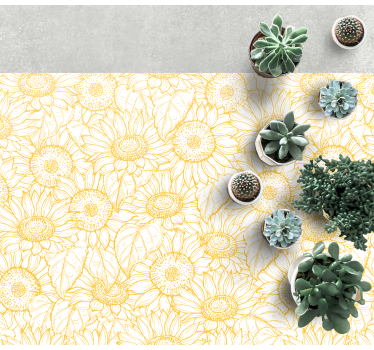 Solrosor blommor matta - Tenstickers