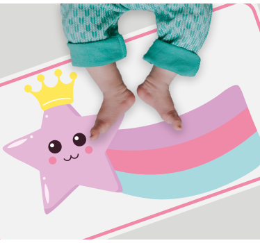 Söt flicka stjärna design stjärna matta - Tenstickers