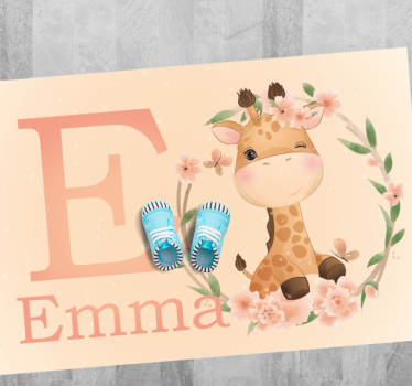 Söt giraff för tjej med namn babymatta - Tenstickers