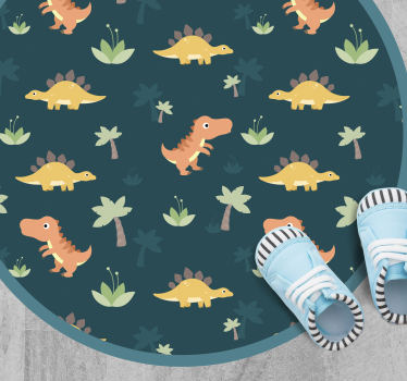 Söta dinosaurier för barn vinyl matta - Tenstickers