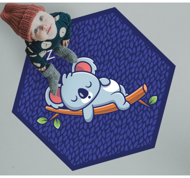 Sovande koala på kvist djurmatta - Tenstickers
