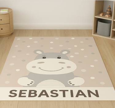 Specialdesignad beige flodhäst Andra Vinylmattor - Tenstickers