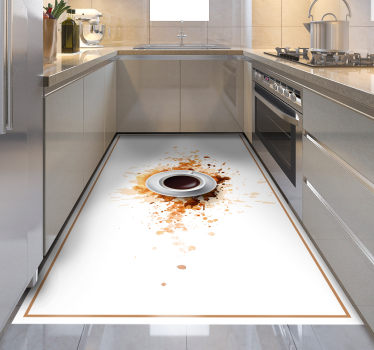 Spilld kaffeillusion Vinylmatta Kök - Tenstickers